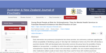 Australian & New Zealand Journal of Psychiatry