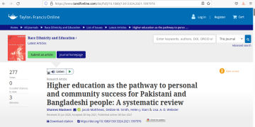 A systematic review, Race Ethnicity and Education