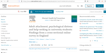 Journal Mental Health & Prevention